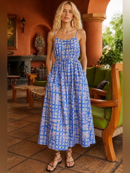 HUNTER BELL Dresses & Skirts - Hunter Bell Rivers Dress “Cobblestone” Silk Blend Midi Maxi Dress M